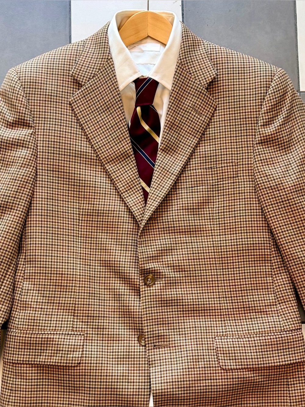 Hickey Freeman Wool Plaid Sport Coat Union Made